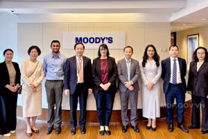 Делегация Министерства финансов Вьетнама и представители Moody’s. Фото: Министерство финансов Вьетнама
