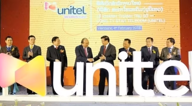Unitel, совместное предприятие между Viettel и Lao Asia Telecom, является ведущим оператором мобильной связи в Лаосе. Фото: VGP
