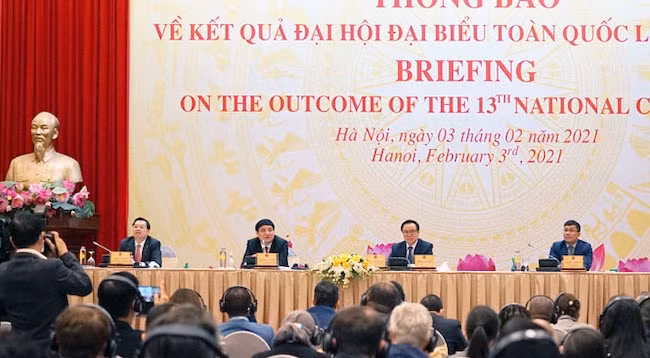 Общий вид брифинга. Фото: hanoimoi.com.vn